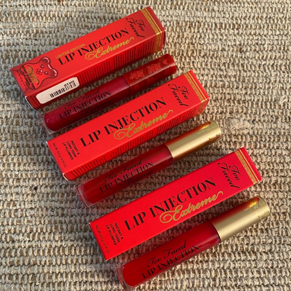 3 NIB Too Faced Lip Injection Glosses